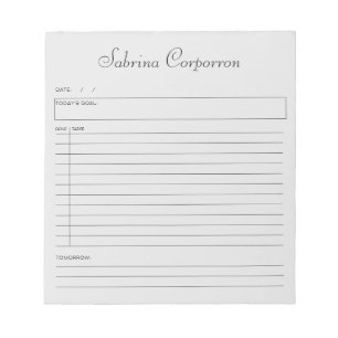 Eenvoudig Manuscript Persoonlijk Grijs om het Noti Notitieblok