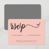 Eenvoudig Manuscript RSVP zonder de Gereserveerde  (Voorkant / Achterkant)