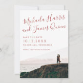 Eenvoudig Manuscript sparen de Datum Save The Date (Voorkant)