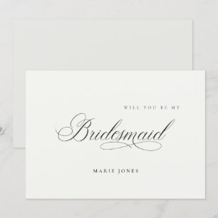 Eenvoudig Manuscript zal u mijn Kaart Bridesmaid z