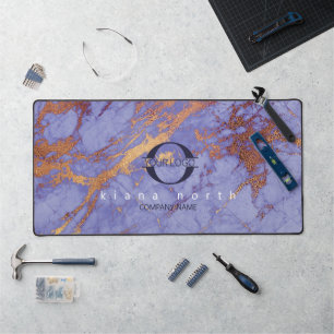 Eenvoudig Marble Logo Paars Gold Navy ID672 Bureaumat