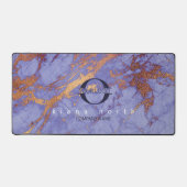 Eenvoudig Marble Logo Paars Gold Navy ID672 Bureaumat (Voorkant)