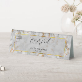 Eenvoudig marmer Grey Reserved Wedding Table Sign