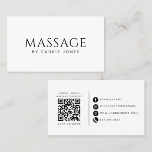 Eenvoudig Massagetherapeut Visitekaartje