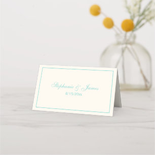 Eenvoudig Medium Turquoise Lijst Escort Kaarten Iv