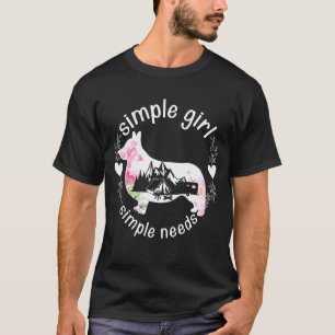 Eenvoudig Meisje Eenvoudige Behoeften Kamperen Cor T-shirt