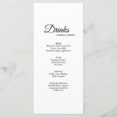 Eenvoudig menu Drink zwart-wit (Voorkant)