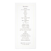 Eenvoudig menu en Elegant Hair Salon en Spa (Achterkant)