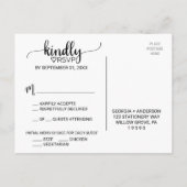 Eenvoudig menu Faux Kraft, keuze RSVP-Briefkaart (Achterkant)