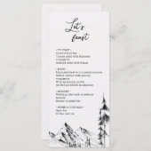 Eenvoudig menu gebergte boshand (Voorkant / Achterkant)