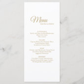 Eenvoudig menu Gold Calligraphy Wedding (Voorkant)