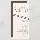 Eenvoudig menu Koffietan Weddenschap (Voorkant / Achterkant)
