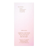 Eenvoudig menu Pinkservice roze ombre Salon (Achterkant)