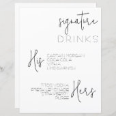 Eenvoudig menu van de handtekeningenbalk (Voorkant / Achterkant)