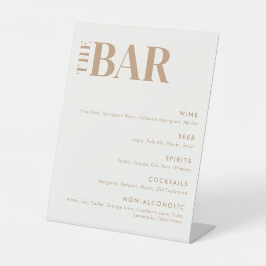 Eenvoudig menu van de moderne verbindingsbalk reclamebord met voetstuk (Voorkant)