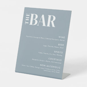 Eenvoudig menu van de moderne verbindingsbalk reclamebord met voetstuk