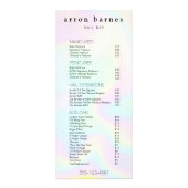 Eenvoudig menu van de servicelijst met referentiep (Voorkant)