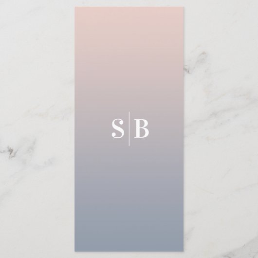 Eenvoudig menu van het Blinderoze en Stusty Blue W (Achterkant)