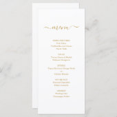 Eenvoudig menu voor bruiloften of andere speciale (Voorkant / Achterkant)