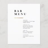 Eenvoudig menu voor de trouwbalk voor zwart-wit en (Voorkant)