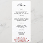 Eenvoudig menu voor vier cursussen bloeiende Flora (Voorkant)