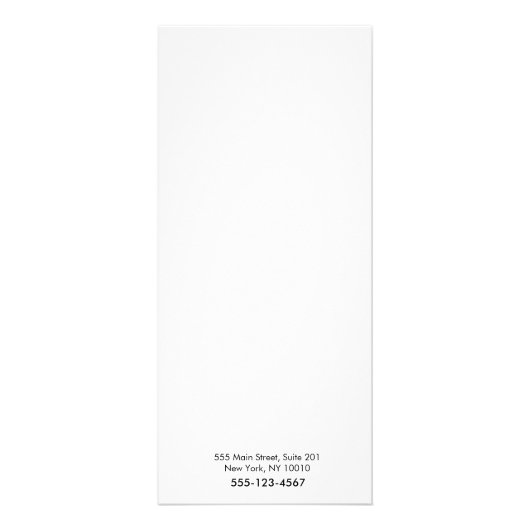 Eenvoudig menu White Calligraphy Salon Service (Achterkant)