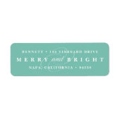 Eenvoudig Merry Mint | Terugkeeradres feestdag Etiket (Voorkant)