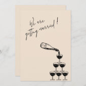 Eenvoudig met de hand getekend Script Wedding slaa Save The Date (Voorkant / Achterkant)
