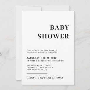 Eenvoudig met foto Genderneutraal Baby shower Kaart