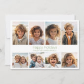 Eenvoudig minimaal - 8 foto - Zen Arch Groen Wit Feestdagenkaart (Voorkant)