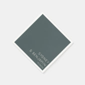 Eenvoudig, minimaal aangepast huwelijk Blauwgroen Servet (Hoek)