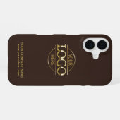 Eenvoudig Minimaal Aangepast Zakelijk Bedrijfslogo iPhone 16 Hoesje (Achterkant horizontaal)