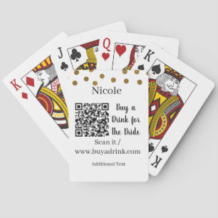 Eenvoudig minimaal bachelorette koopt een bride dr pokerkaarten