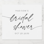 Eenvoudig Minimaal Bruidsmeisjes Bruiloft Script | Sparkling Wijnetiket (Enkel label)