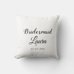 Eenvoudig minimaal cadeaujaar voor bridesmaid kussen