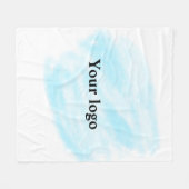 Eenvoudig minimaal elegant aangepast logo fleece deken (Voorkant (Horizontaal))