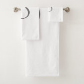 Eenvoudig minimaal elegant aangepast logo hier bed bad handdoek (Insitu)