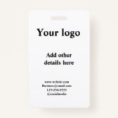 Eenvoudig minimaal elegant aangepast logo hier bed badge (Achterkant)