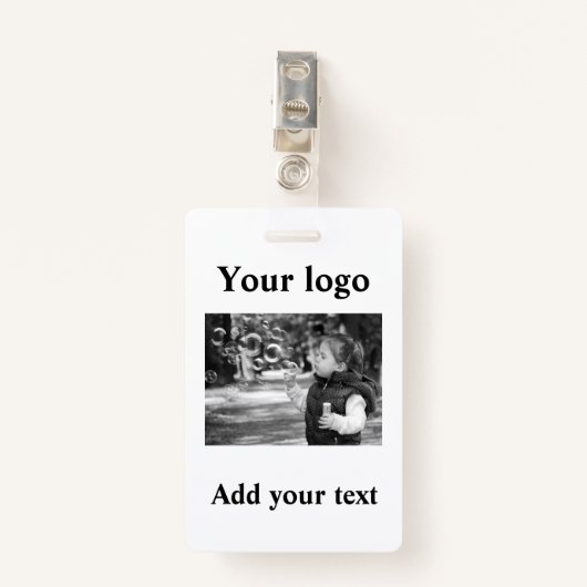 Eenvoudig minimaal elegant aangepast logo hier bed badge (Voorkant met clip)