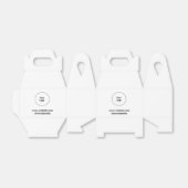 Eenvoudig minimaal elegant aangepast logo hier bed bedankdoosjes (Uitgevouwen)