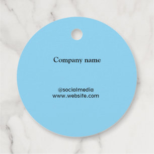 Eenvoudig minimaal elegant aangepast logo hier bed bedankjes labels
