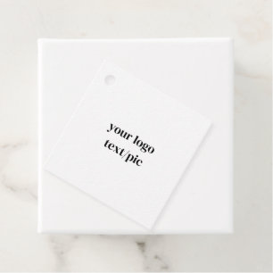 Eenvoudig minimaal elegant aangepast logo hier bed bedankjes labels