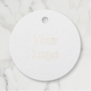 Eenvoudig minimaal elegant aangepast logo hier bed bedankjes labels