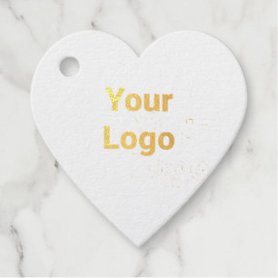 Eenvoudig minimaal elegant aangepast logo hier bed bedankjes labels