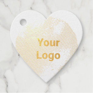 Eenvoudig minimaal elegant aangepast logo hier bed bedankjes labels