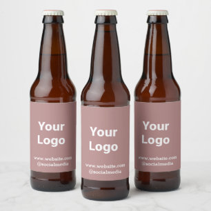 Eenvoudig minimaal elegant aangepast logo hier bed bier etiket