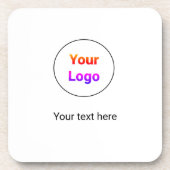 Eenvoudig minimaal elegant aangepast logo hier bed bier onderzetter (Voorkant)