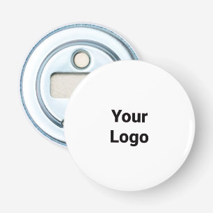 Eenvoudig minimaal elegant aangepast logo hier bed button flesopener