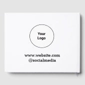 Eenvoudig minimaal elegant aangepast logo hier bed gastenboek (Achterkant)