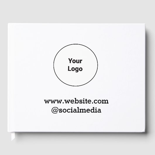 Eenvoudig minimaal elegant aangepast logo hier bed gastenboek (Voorkant)